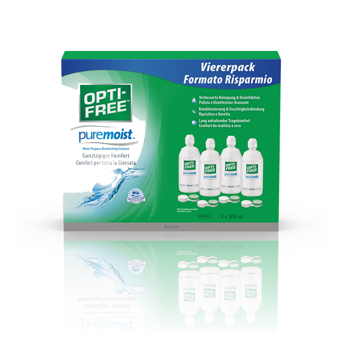 optifree OPTI-FREE puremoist - 4 x 300 ml