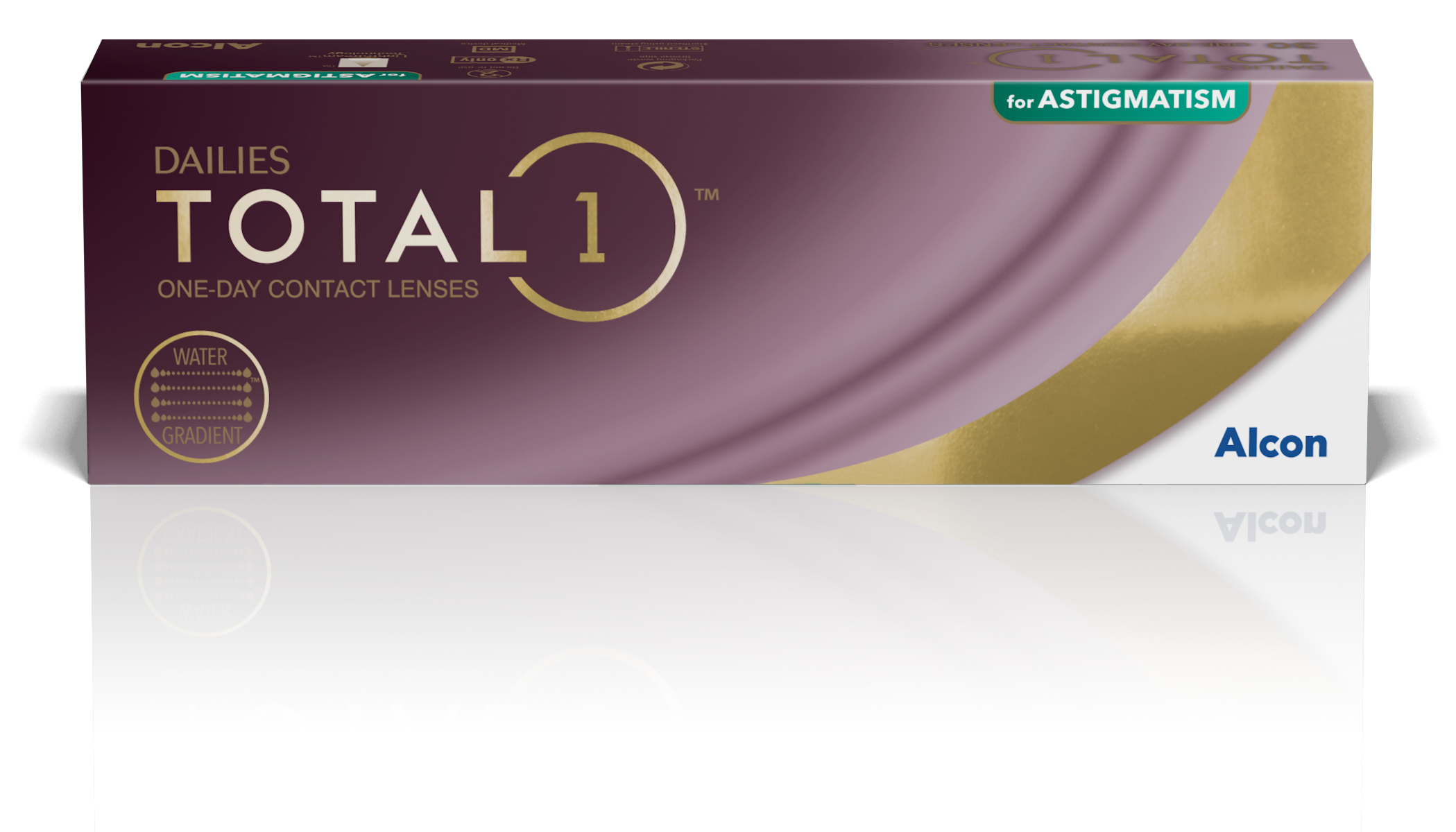 30003964-3D-DT1FA-30pk-GWS-front DAILIES TOTAL 1 for ASTIGMATISM - 30er Box